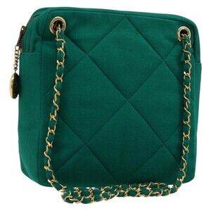 Chanel Matelasse Chain Shoulder Bag Green